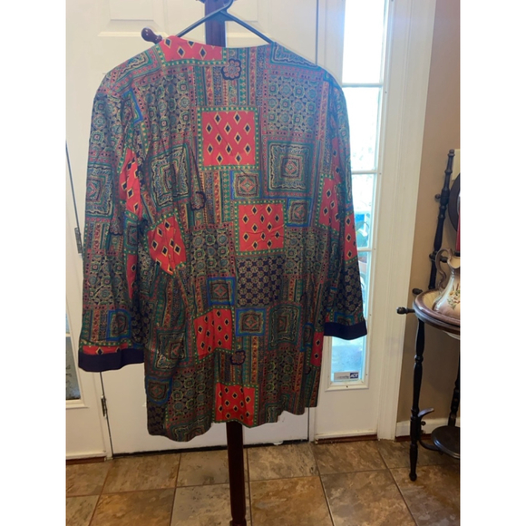 Women's Lady Carol of New York Blazer Size 12 Red Blue - Picture 6 of 6